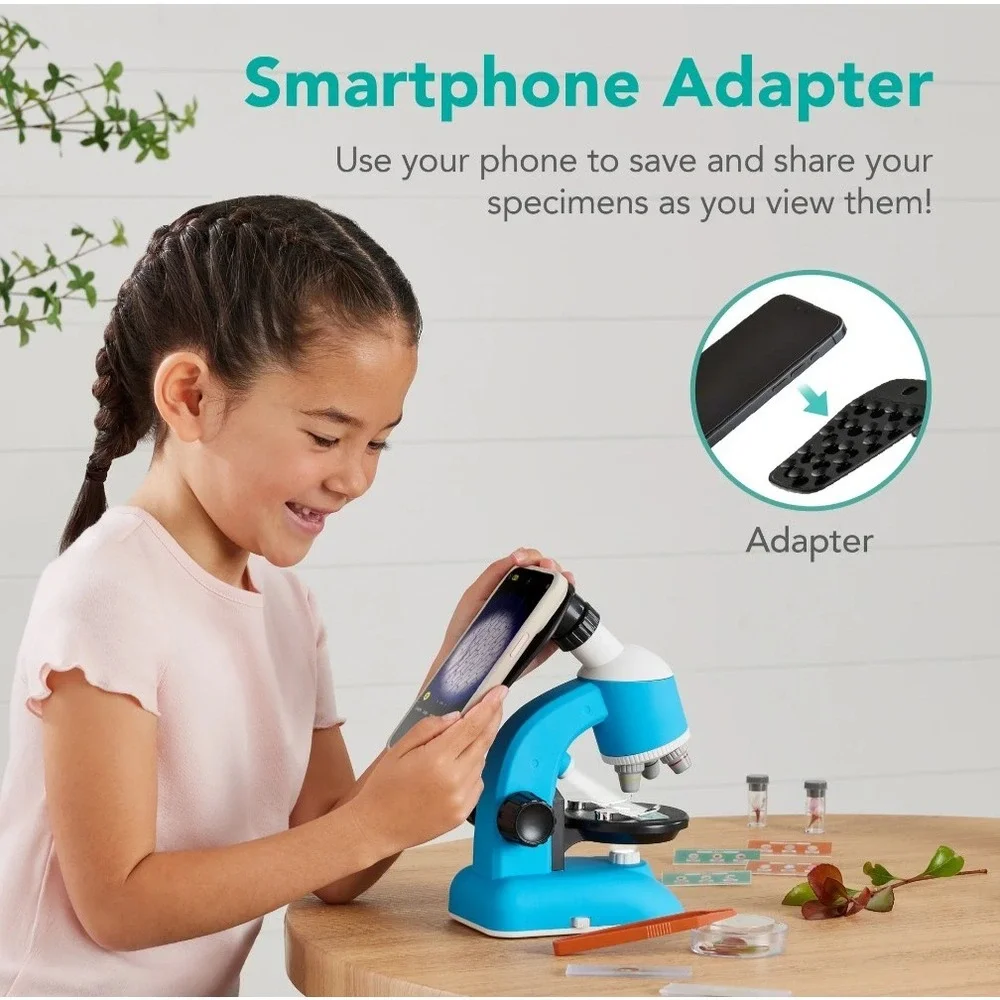 Best Choice Products 30-Piece STEM Kids Microscope Science Kit 100x 600x 1200x